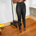 pantalones transparentes ajustados de cintura alta de color liso NSMX131794