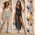pure hand hook hollow tassel suspender beach outdoor cover-ups NSOY131824