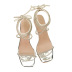 Sandalias de tacón alto con tiras cruzadas y cinturón de una palabra con diamantes de imitación NSGXL131831