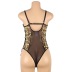 plus size embroidery sling low-cut backless see-through one-piece underwear NSOYM131894