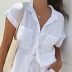short-sleeved lapel loose high waist solid color shirt and shorts set NSSQS131920
