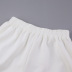 Conjunto de camisa polo y pantalones cortos de color sólido de cintura alta suelta con solapa de manga corta NSSQS131928