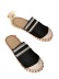 casual round toe woven toe cap flat slippers NSYBJ131936