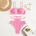 chain sling backless high waist solid color bikini two-piece set NSOLY131943