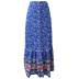 falda larga de cintura alta con abertura floral en el pecho NSONF131982