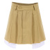 irregular high waist slim solid color pleated skirt NSSQS132004