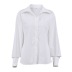 camisa de manga larga de color liso con solapa en la cintura NSSQS132014