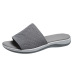 Flying Woven one-word belt Soft bottom open toe flat Slippers NSYBJ132021
