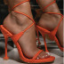 square toe one-word belt cross strappy stiletto heel sandals NSYBJ132024