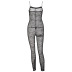 backless suspender tight low-cut solid color perspective jumpsuit NSHTL132035