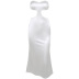 vestido de color sólido delgado con parte superior de tubo hueco sin espalda NSFLY132072