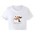 print short slim short-sleeved round neck T-shirt NSOSY132078