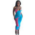 perspective color matching suspender low-cut backless tight dress NSLHC132094