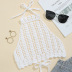 hand crochet hanging neck backless slim hollow solid color swimwear vest NSCYG132102