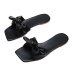 bow square head one word flat slippers NSCRX132122
