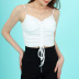 drawstring slim sling backless solid color vest NSSFN132133