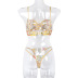 embroidery sling wrap chest backless underwear two-piece suit NSWY132216