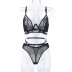 wrap chest backless sling solid color see-through underwear suit NSWY132219