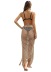 fringed hollow hanging neck backless v neck beach outdoor cover-ups two-piece set NSOY132224