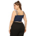 plus Size sling slim backless Solid Color Vest NSOY132227