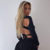 half turtleneck backless hollow tight long sleeve solid color mesh jumpsuit NSSSN132246