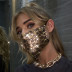 fashion flash Sequin rhinestone mouth mask-Multicolor NSYML132251