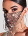 Máscara de boca de borla de taladro flash de costura de diamantes de imitación NSYML132252