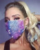 flash Rhinestone breathable Earhook mouth mask-Multicolor NSYML132253