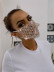 rhinestone jewelry earhook fashion silver color mouth mask NSYML132265
