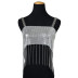 sequins tassel chain sling backless low-cut slim vest NSYML132270