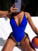 backless cross sling lace-up v neck solid color one-piece swimsuit NSCSM132323