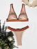 conjunto de dos piezas de bikini a juego con el color del pecho cruzado sin espalda NSCSM132324