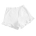 Pantalones cortos rectos de cintura alta con volantes en color liso NSLIH132341