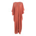 loose long sleeve long Embroidery solid color beach outdoor cover-up NSMUX132345