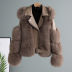 slim long sleeve warm solid color imitation fox fur jacket-Multicolor NSFH132384
