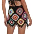 hand crochet Pendant high waist hollow mixed color swimming skirt NSOY132443
