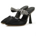 rhinestone pointed toe one-word Transparent high-heeled slippers NSGXL132450
