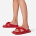 cross one-word belt square toe flat slippers NSCRX132453