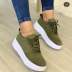 casual lace-up thick bottom solid color sports sneakers NSCRX132454