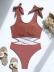 hollow stitching sleeveless solid color one-piece swimsuit NSCSM132457