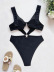 sling backless hollow solid color one-piece swimsuit NSCSM132463