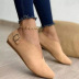 solid color pointed toe shallow mouth casual flat bottom shoes NSJJX132464