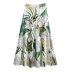 print tube top high waist lace-up backless vest and skirt set NSYXB132473