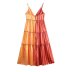 sling backless low-cut large swing long color matching dress NSYXB132477
