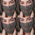 máscara de boca de malla de color sólido de diamante flash de moda-Multicolor NSYML132490