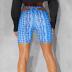 print high-waist hip-lifting hollow shorts NSKKB129576