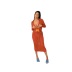 deep V slim lapel long-sleeved solid color dress NSKKB129581