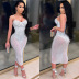 suspender backless wrap chest hot diamonds tight solid color perspective prom dress NSXYZ129600