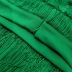 High Waist Stitched Fringe Slim solid color Skirt NSKNE129682