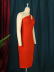vestido de un solo hombro sin mangas con abertura delgada de color sólido NSKNE129702